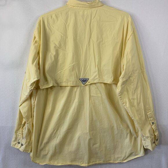 Columbia PFG Shirt Men XL Yellow Fishing Vented Performance Sportswear Techwear - Picture 2 of 13